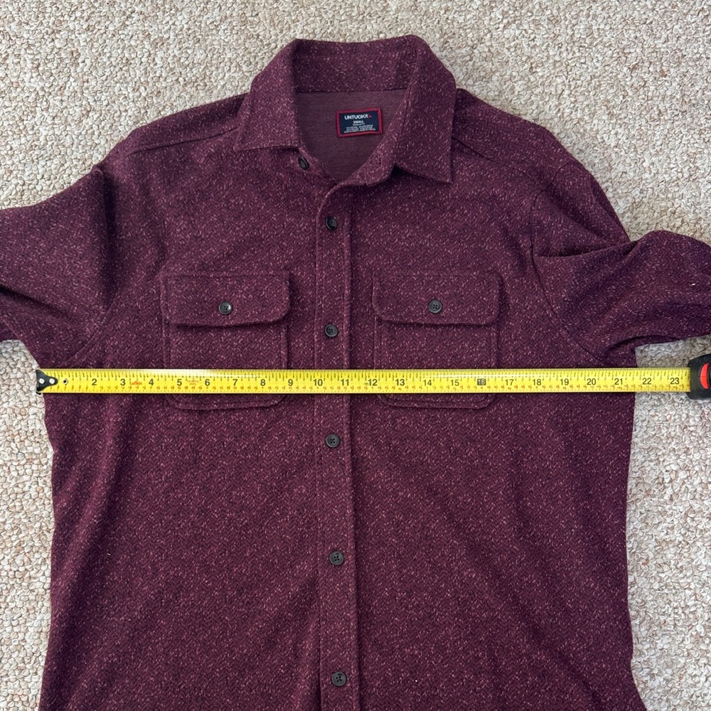 UNTUCKit Men’s Sweater Flannel Shirt Small - Picture 6 of 7